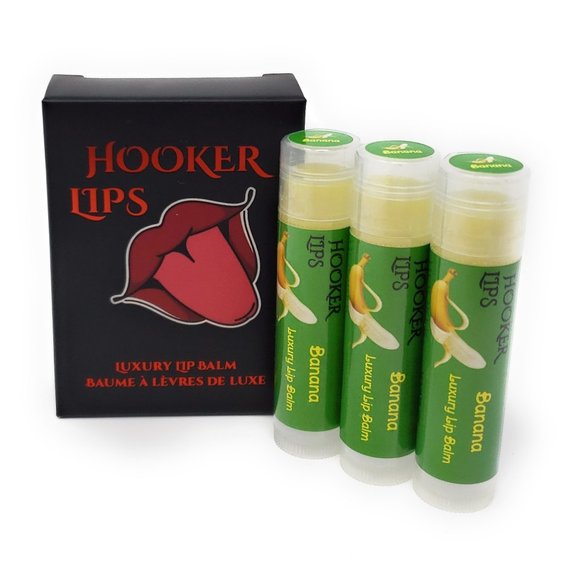 Hooker Lips Luxury Lip Balm Banana 3 Pack - Picture 1 of 3